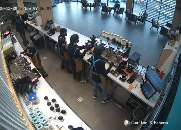 A café monitored by VISTA in real time